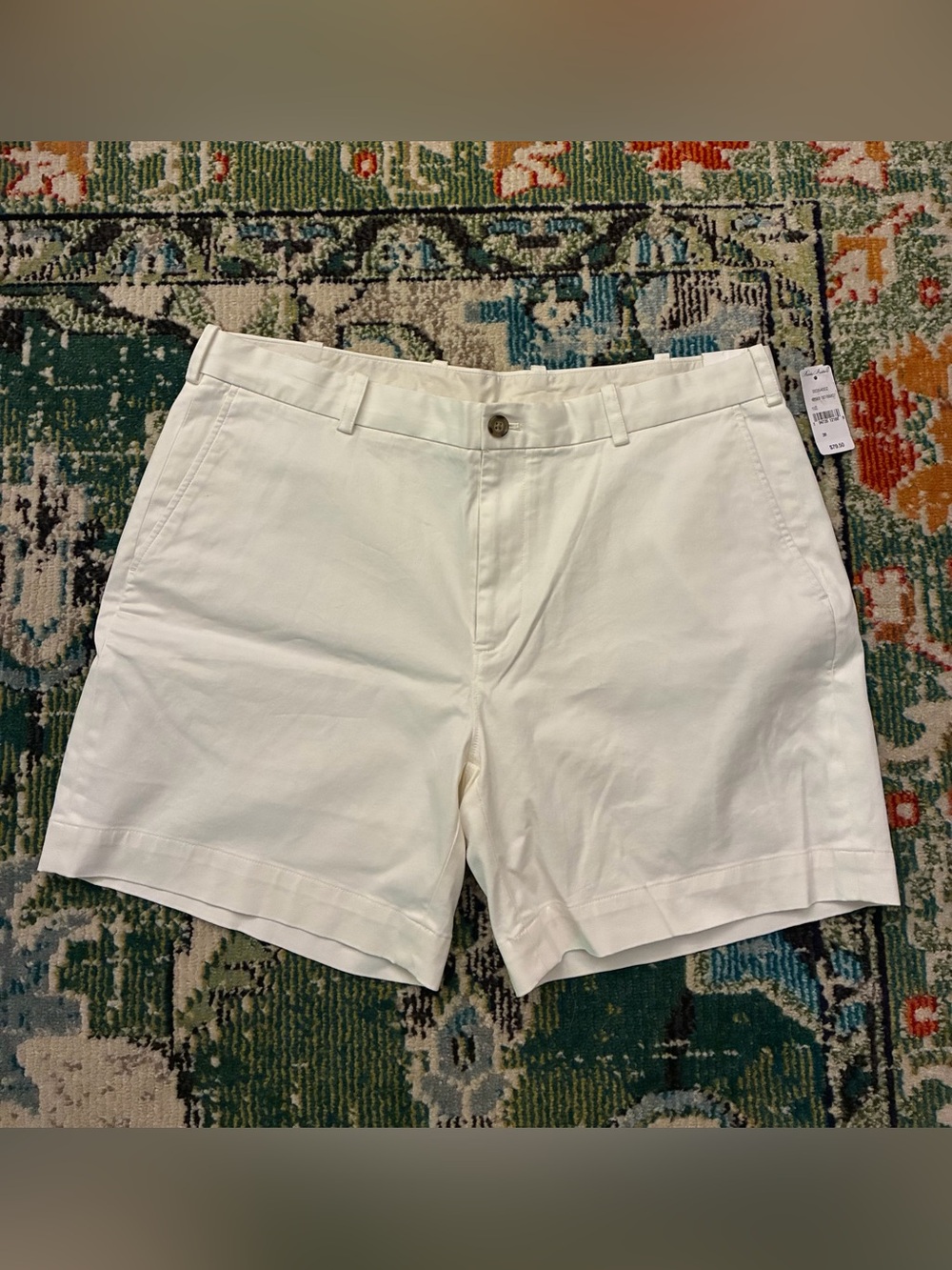 Brooks Brothers 7-inch White Cotton Shorts